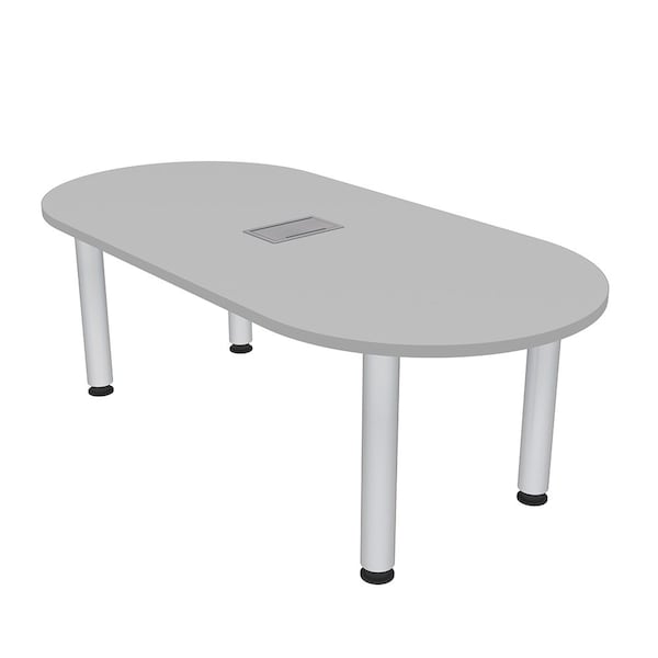 33.5 in W, 69.5 in L, 29 in H, Engineered Wood Top, Grey